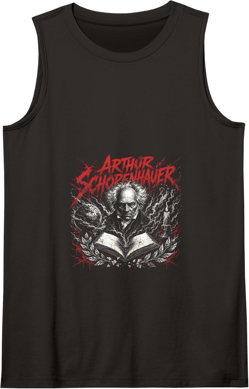 Arthur Schopenhauer Philosophy Quotes Wisdom Tank Top - Black