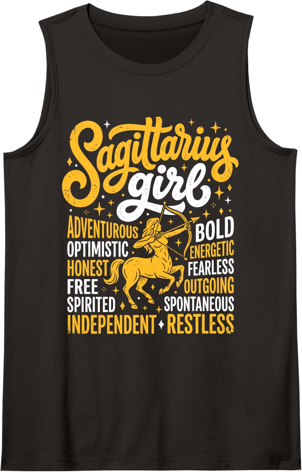 Sagittarius Girl Facts Zodiac Sign Horoscope Astrological Tank Top - Black
