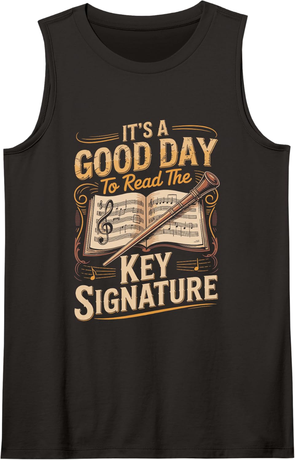 It's a Good Day to Read the Key Signature Conductor Choir Tank Top - Black