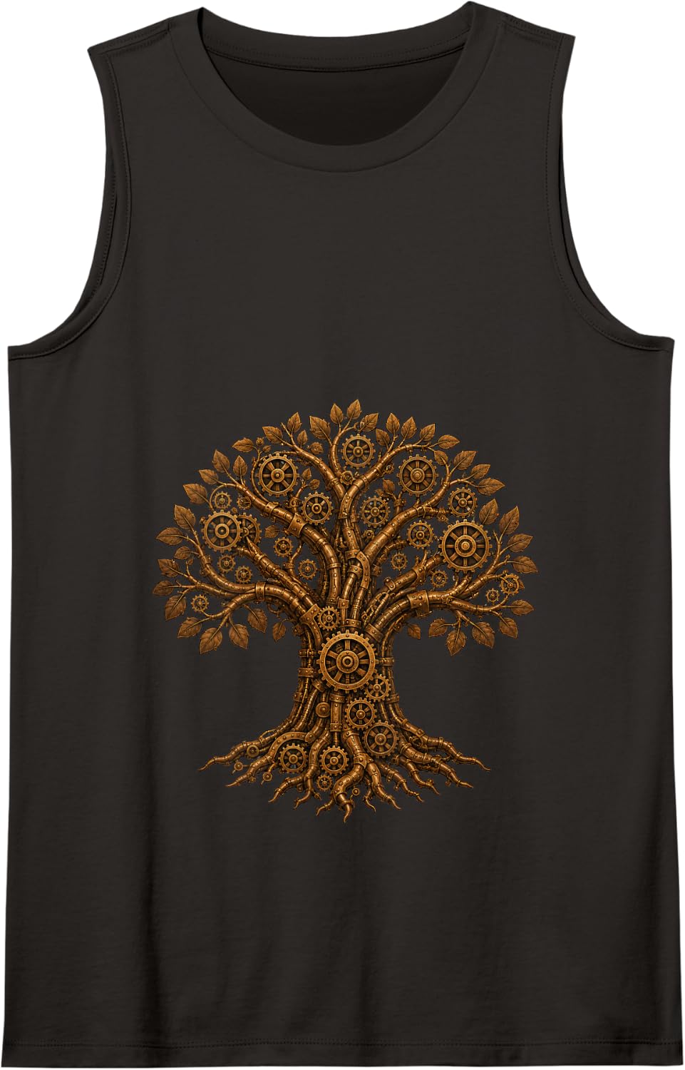 Steampunk Tree Art Tank Top - Black