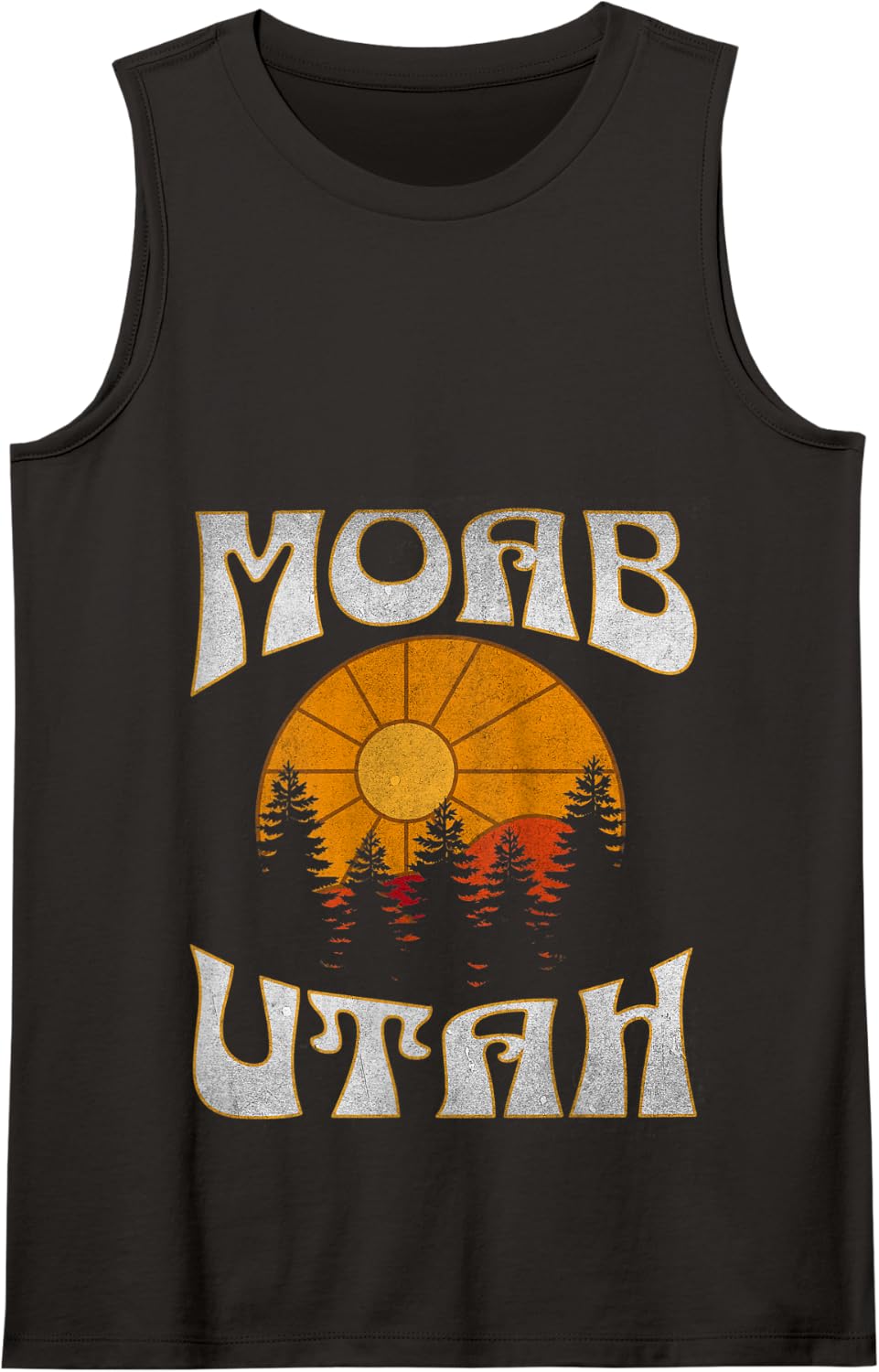 Moab Utah Nature Hiking Outdoors Vintage Tank Top - Black