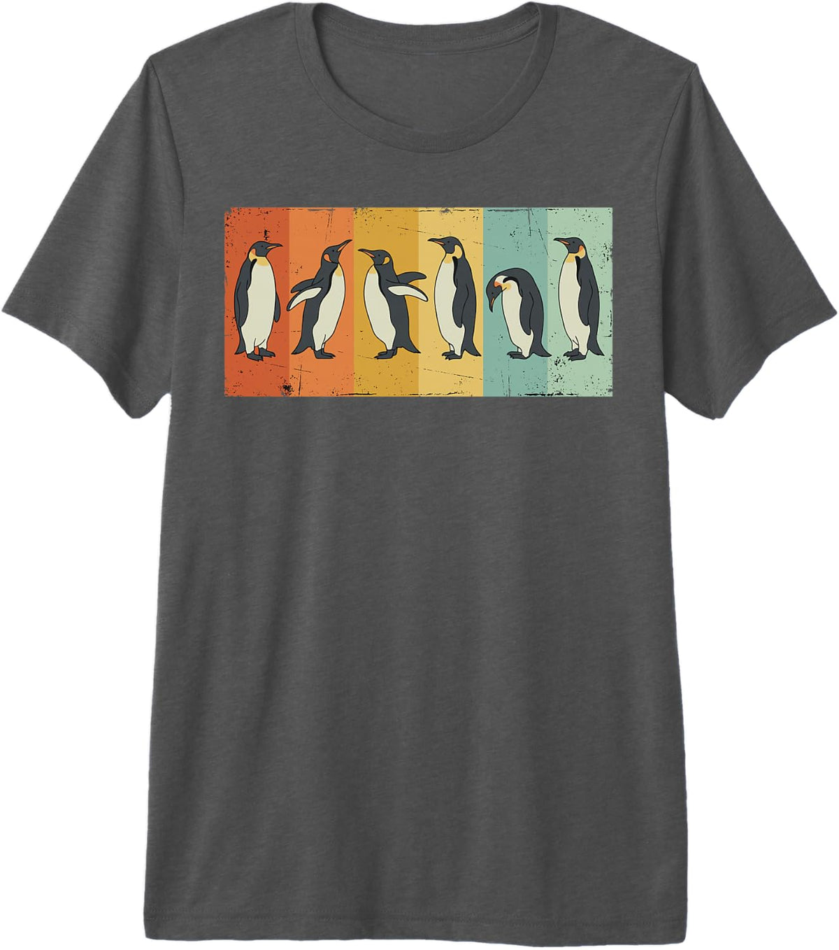 Vintage Retro Penguin Funny Penguin Fan Lover Wildlife Tee Premium Tri-Blend T-Shirt - Grey