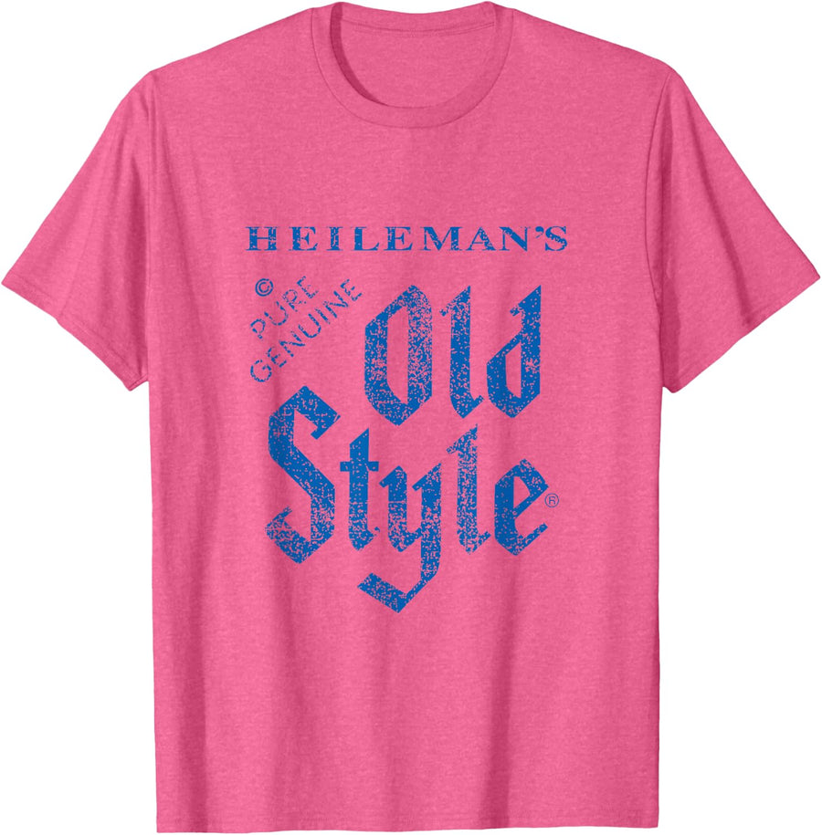 Old Style Beer Vintage Style - Blue T-Shirt - Pink Heather