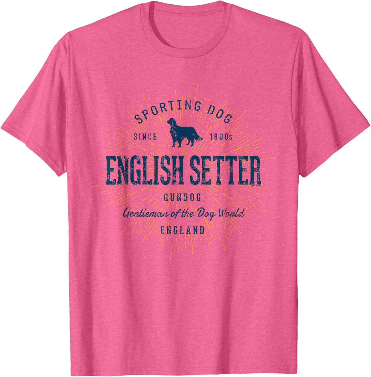 English Setter Vintage English Setter T-Shirt - Pink Heather