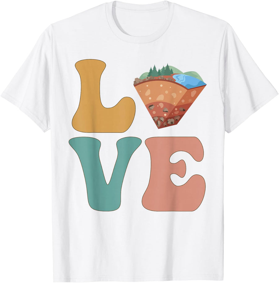 Geologist Geology Rock Collecting Love T-Shirt - White