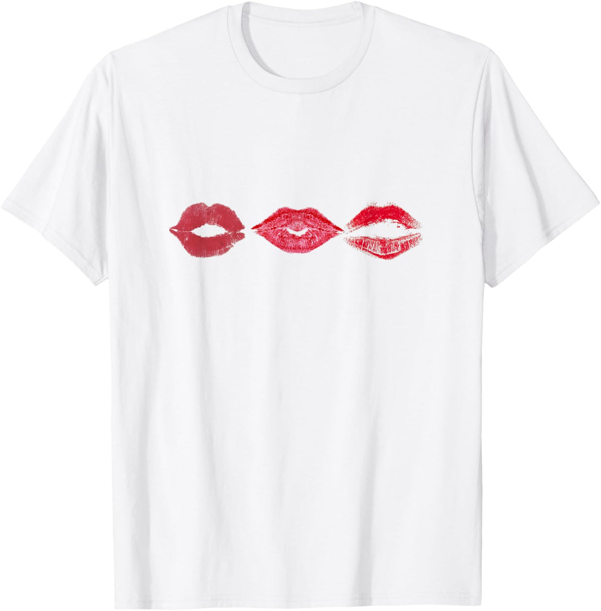 kiss mark valentine's day T-Shirt - White