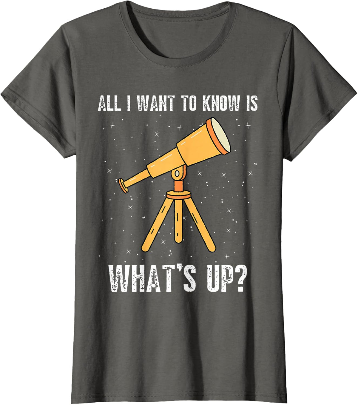 Astronomy Shirt Space Enthusiast Telescope Shirt Astrophile T-Shirt - Asphalt Grey