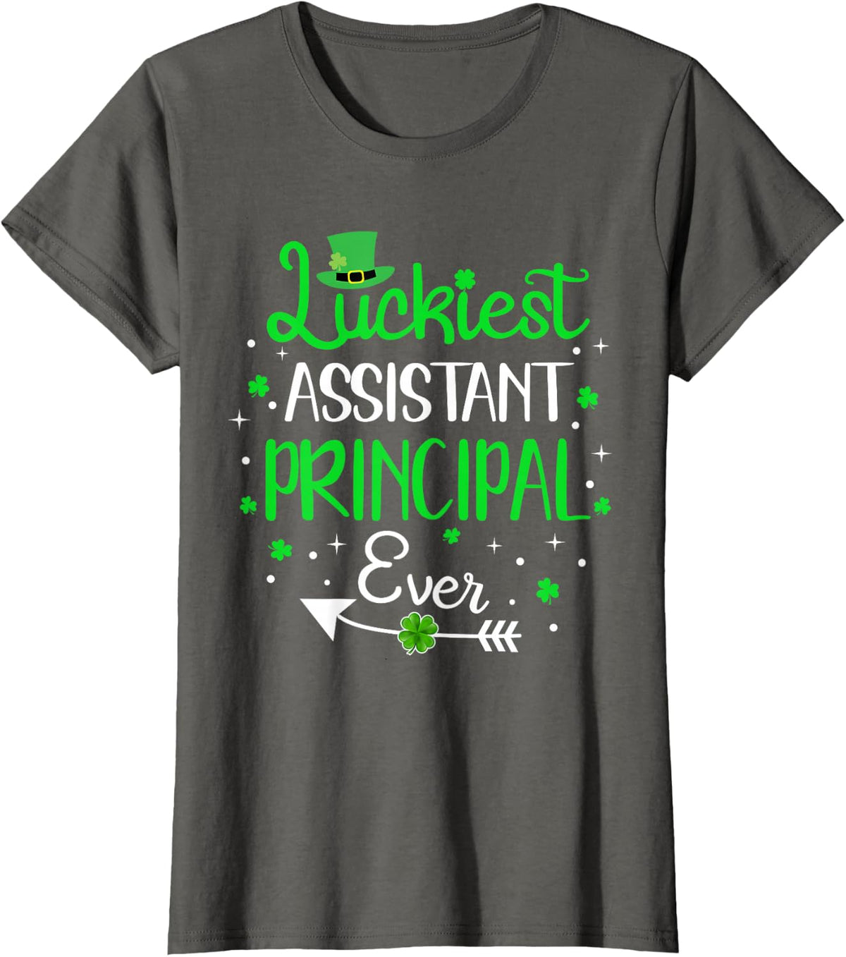 Luckiest Assistant Principal Ever St Patricks Day T-Shirt - Asphalt Grey