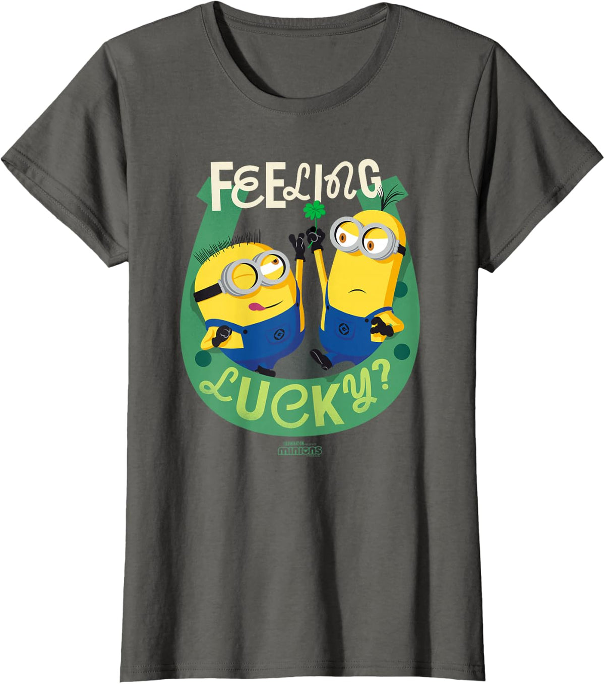 Minions Feeling Lucky T-Shirt - Asphalt Grey