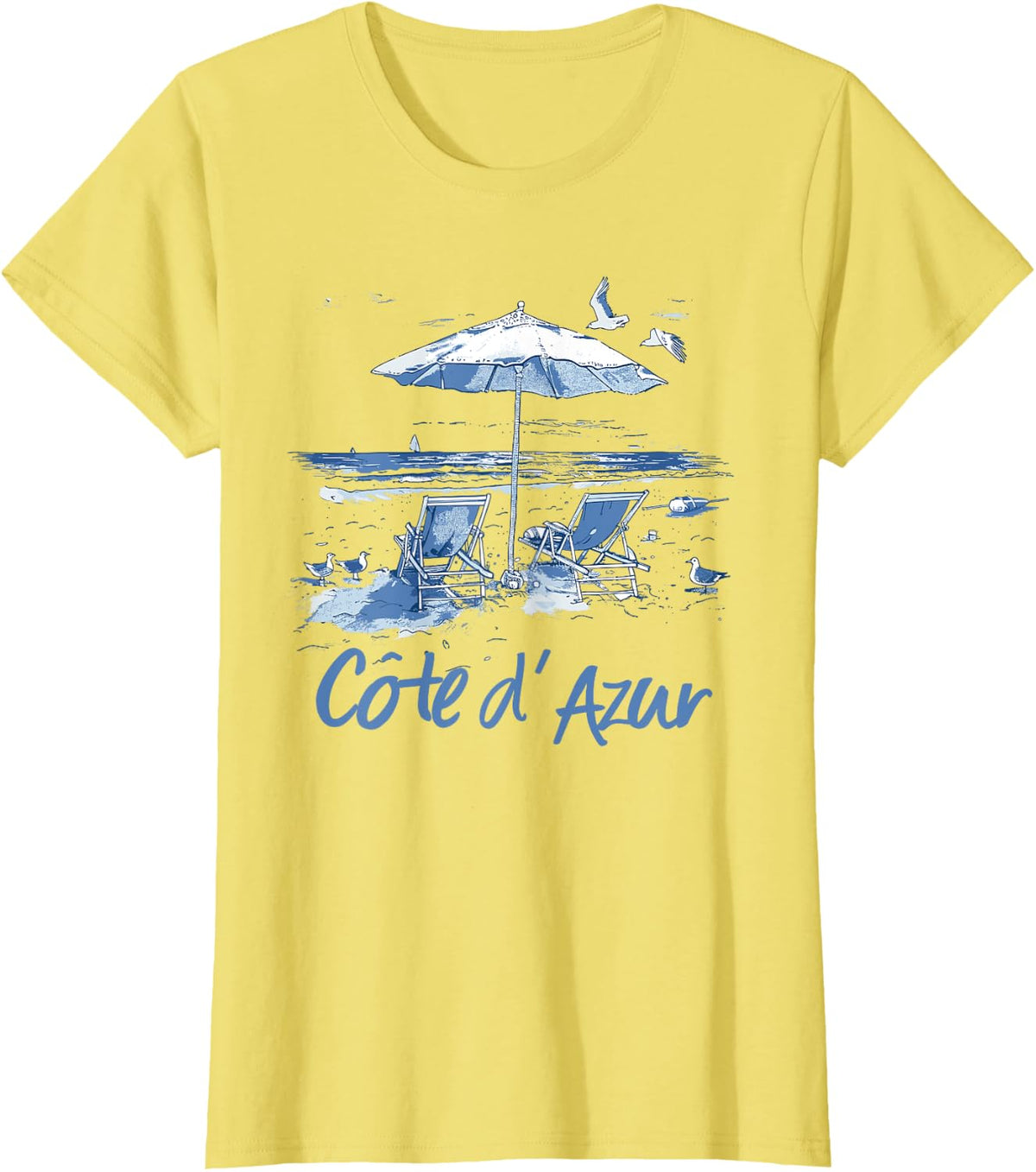 The French Riviera is the Celebrity Hotspot of France T-Shirt - Lemon Yellow