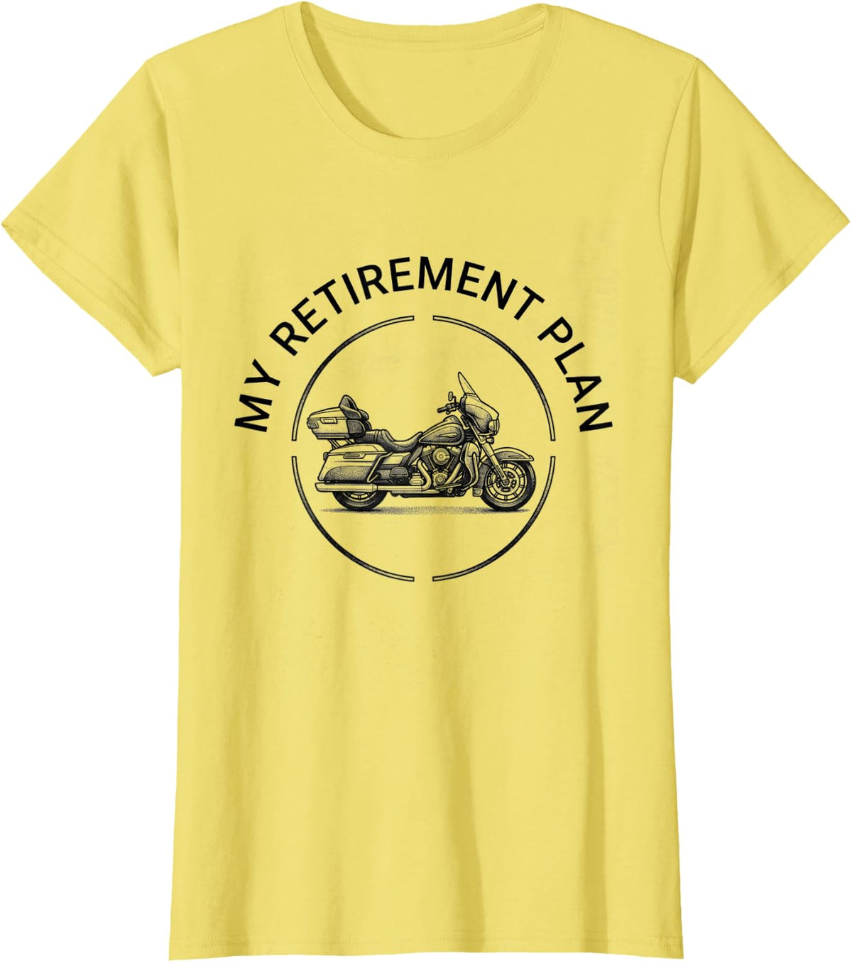 My Retirement Plan Motorcycle Shirt Funny Biker Retiree T-Shirt - Lemon Yellow
