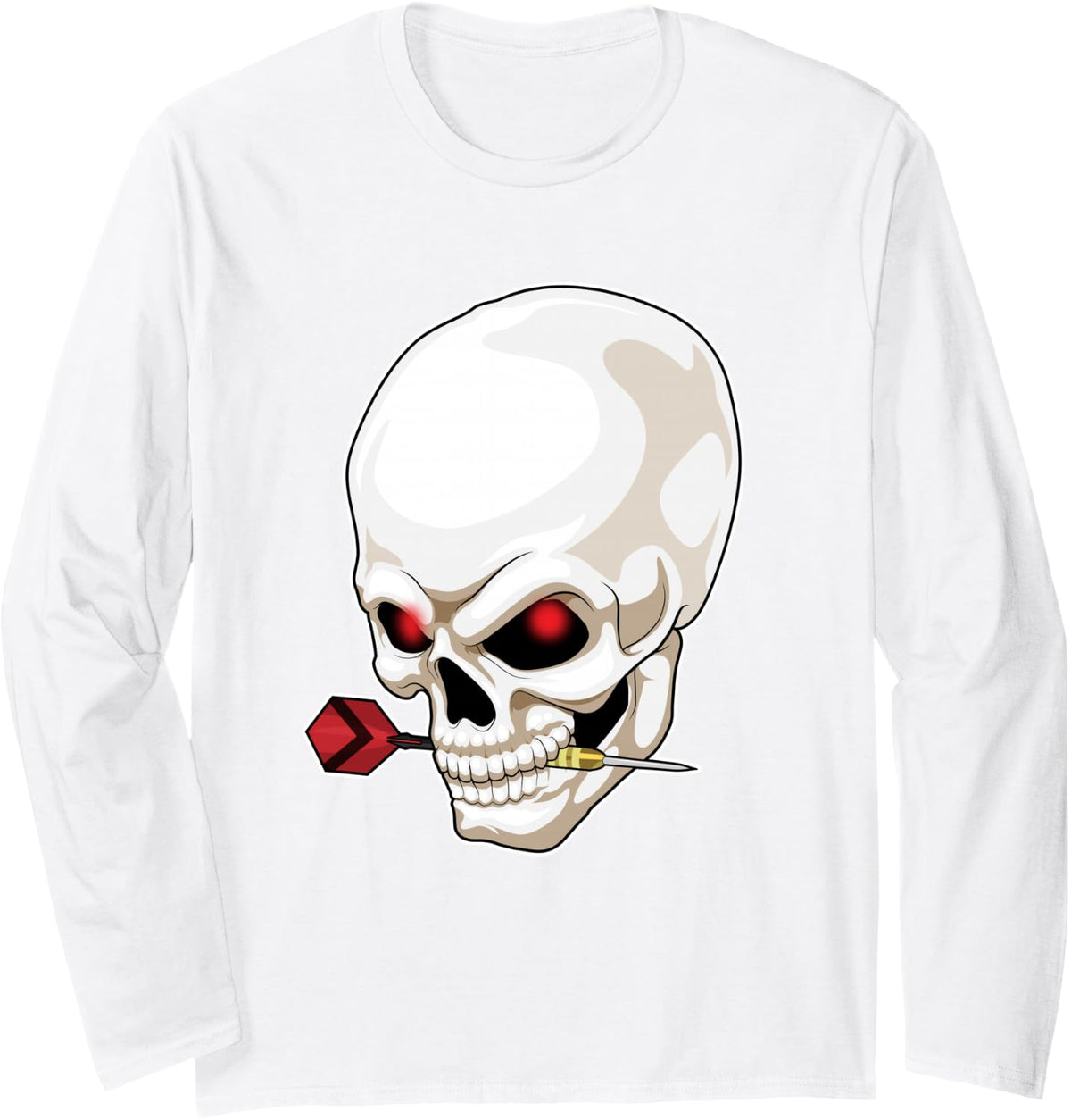Darts Dart Sports Long Sleeve T-Shirt - Adult Unisex White