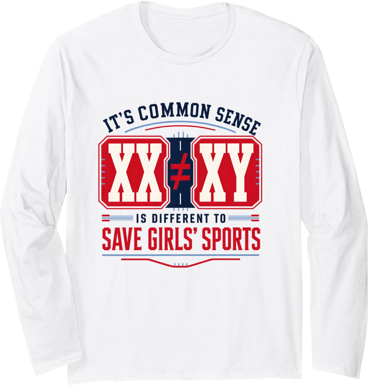 Team Women XX-XY Long Sleeve T-Shirt - Adult Unisex White