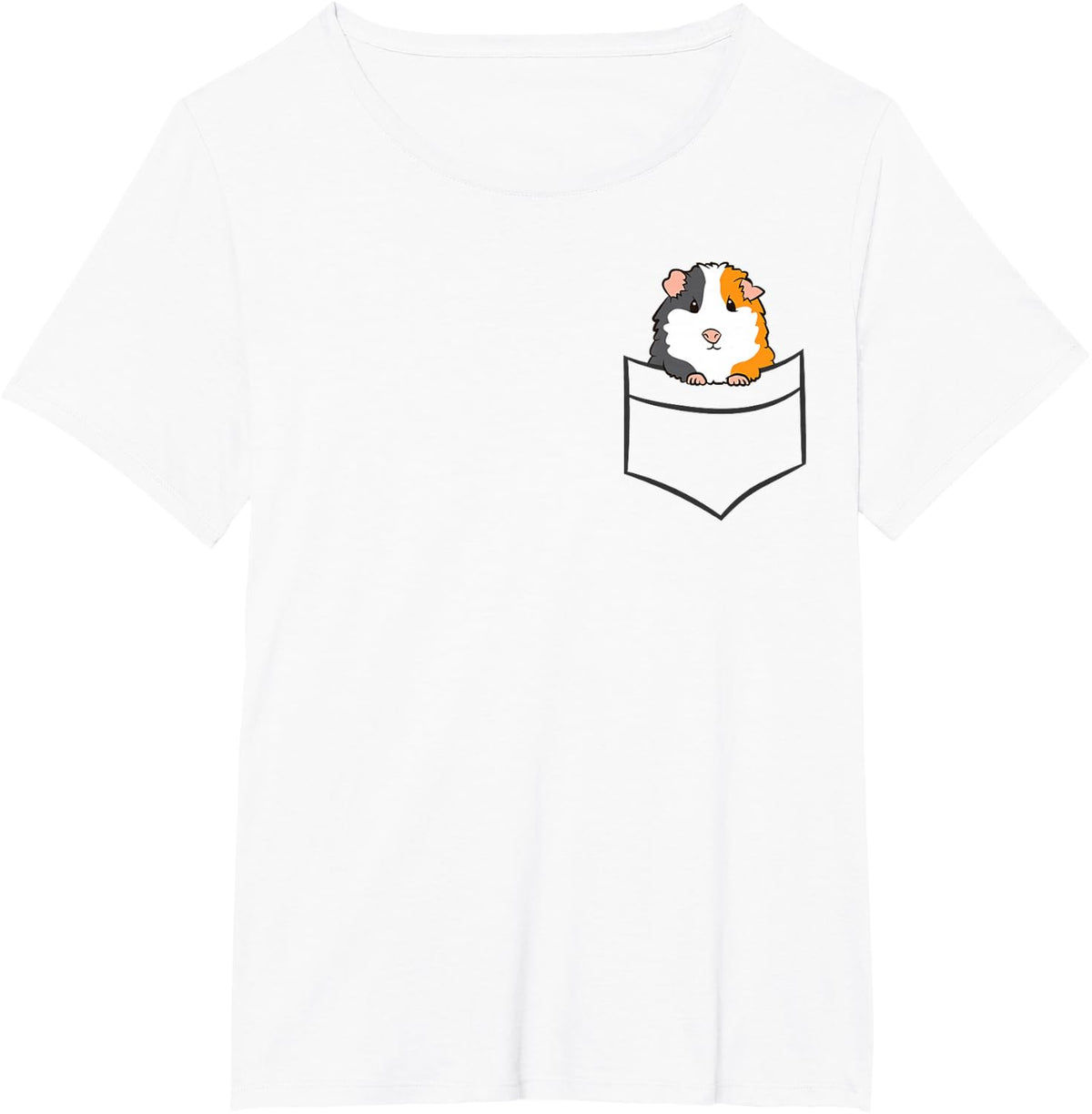 Guinea Pig Owner Cute Pocket Guinea Pig T-Shirt - White