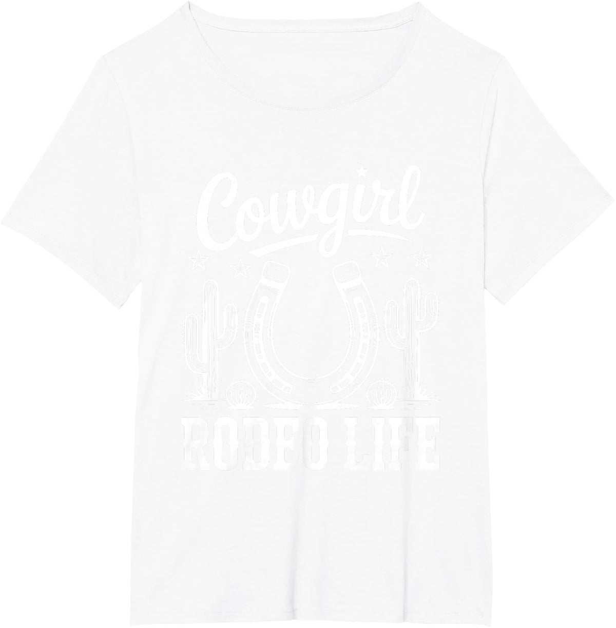 Cowgirl Rodeo Life T-Shirt - White