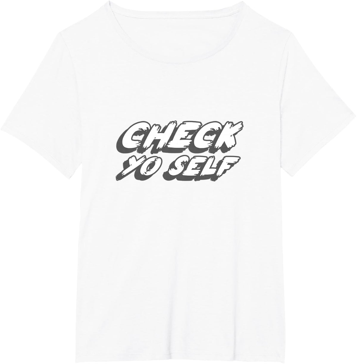 Check Yo Self | 80's and 90's Rap Song Music T-Shirt - White