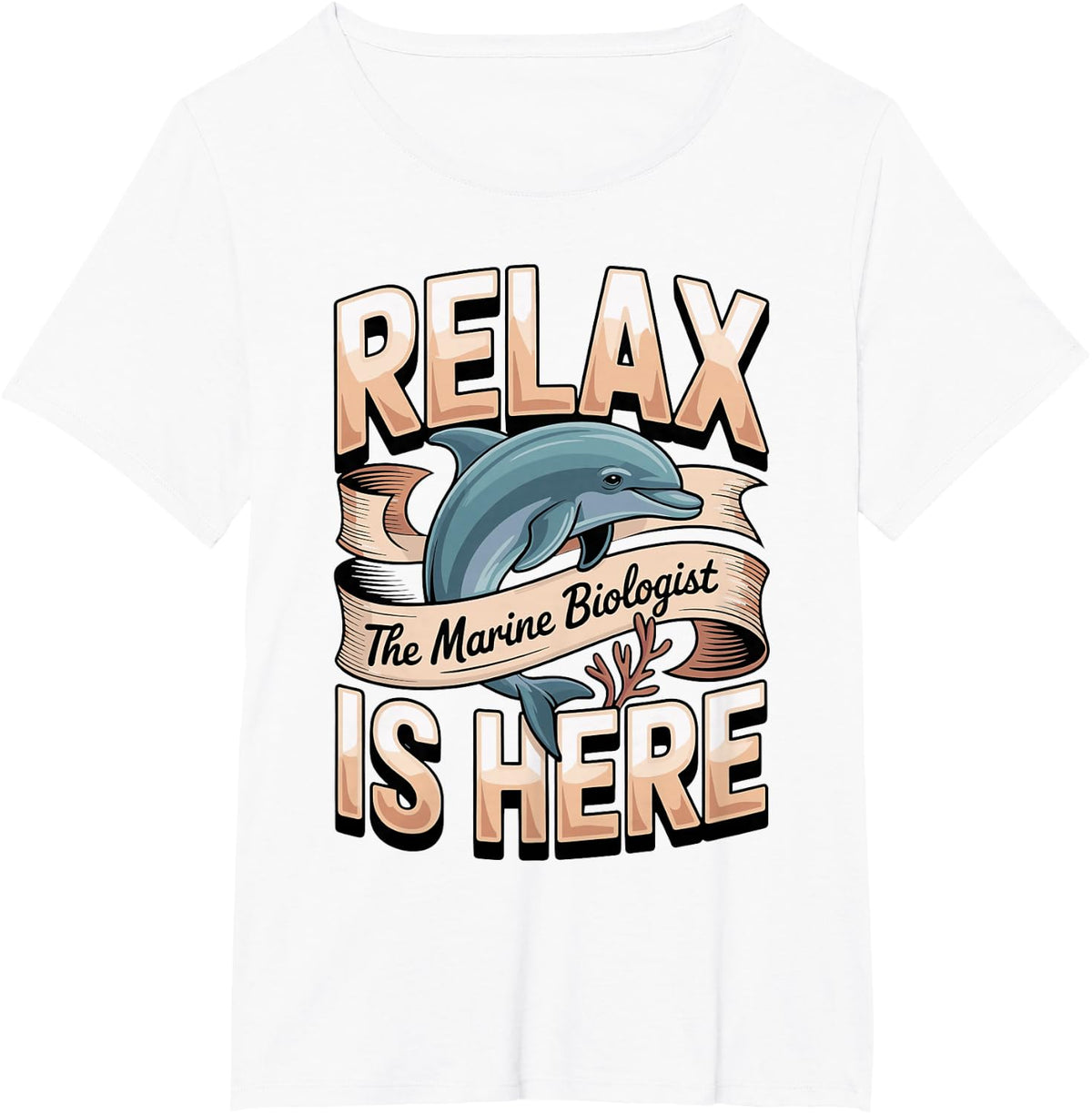 Relax the Marine Biologist is Here Shark Ocean T-Shirt - White