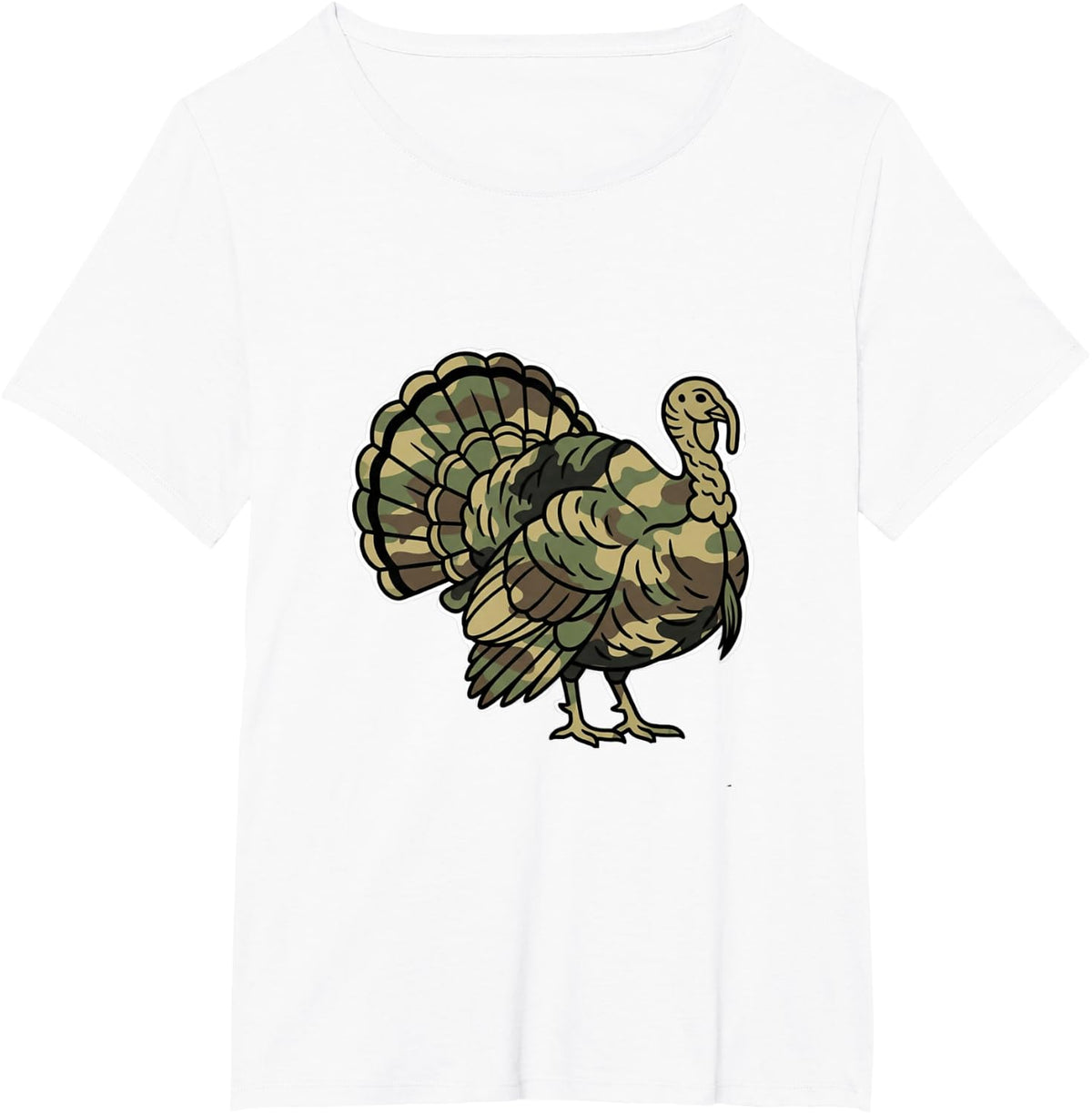 Wild Turkey Camouflage Camo Turkey Hunting Camo T-Shirt - White