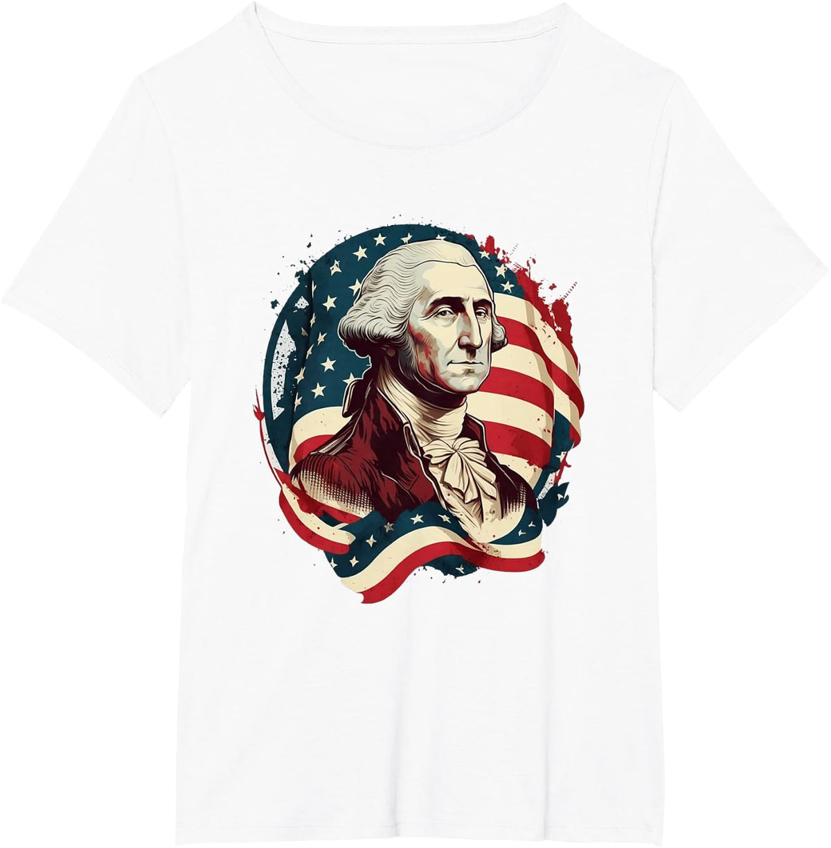 George Washington Birthday Independence Day T-Shirt - White