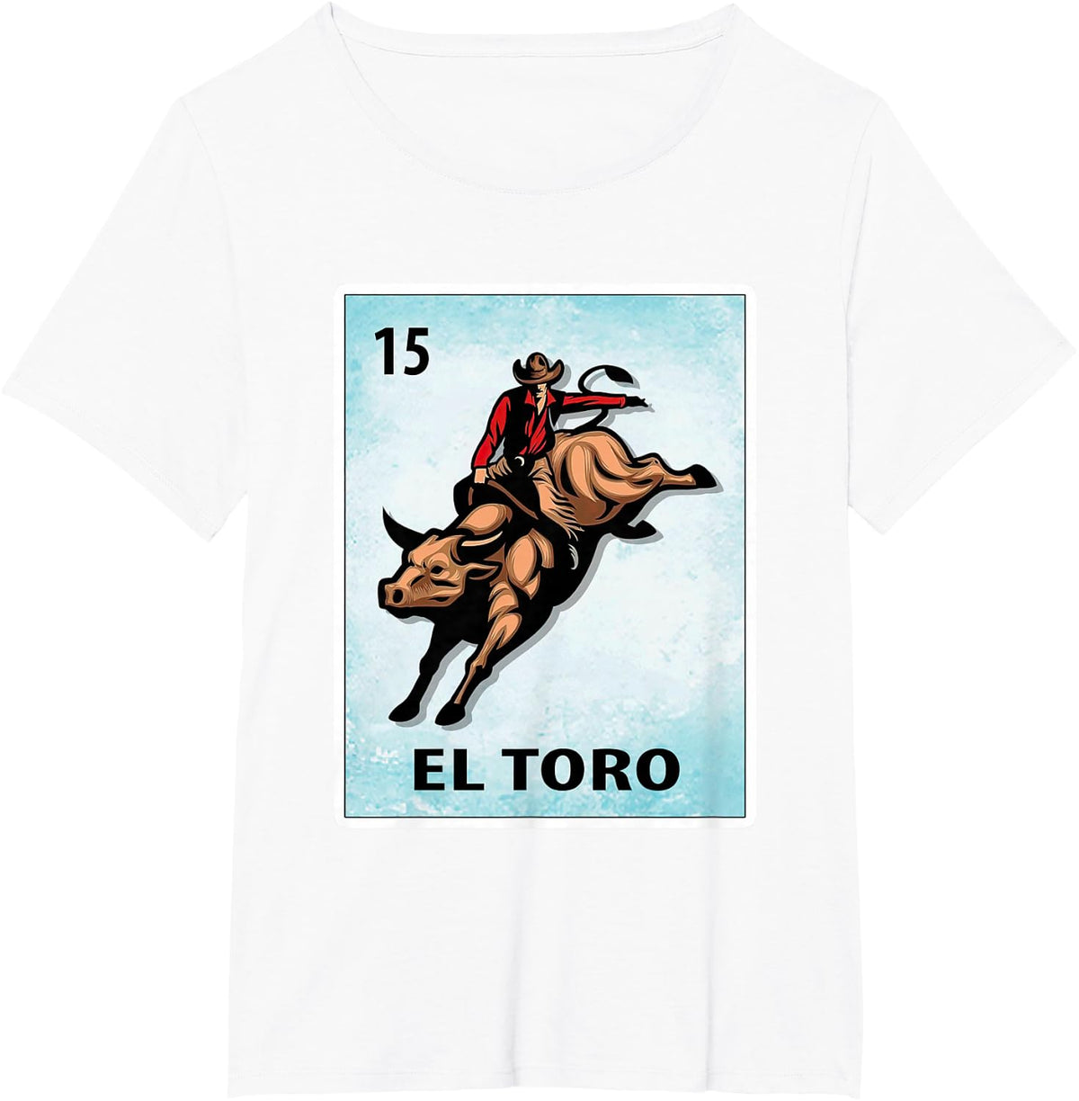 El Toro Mexican Bull Riding Cards T-Shirt - White