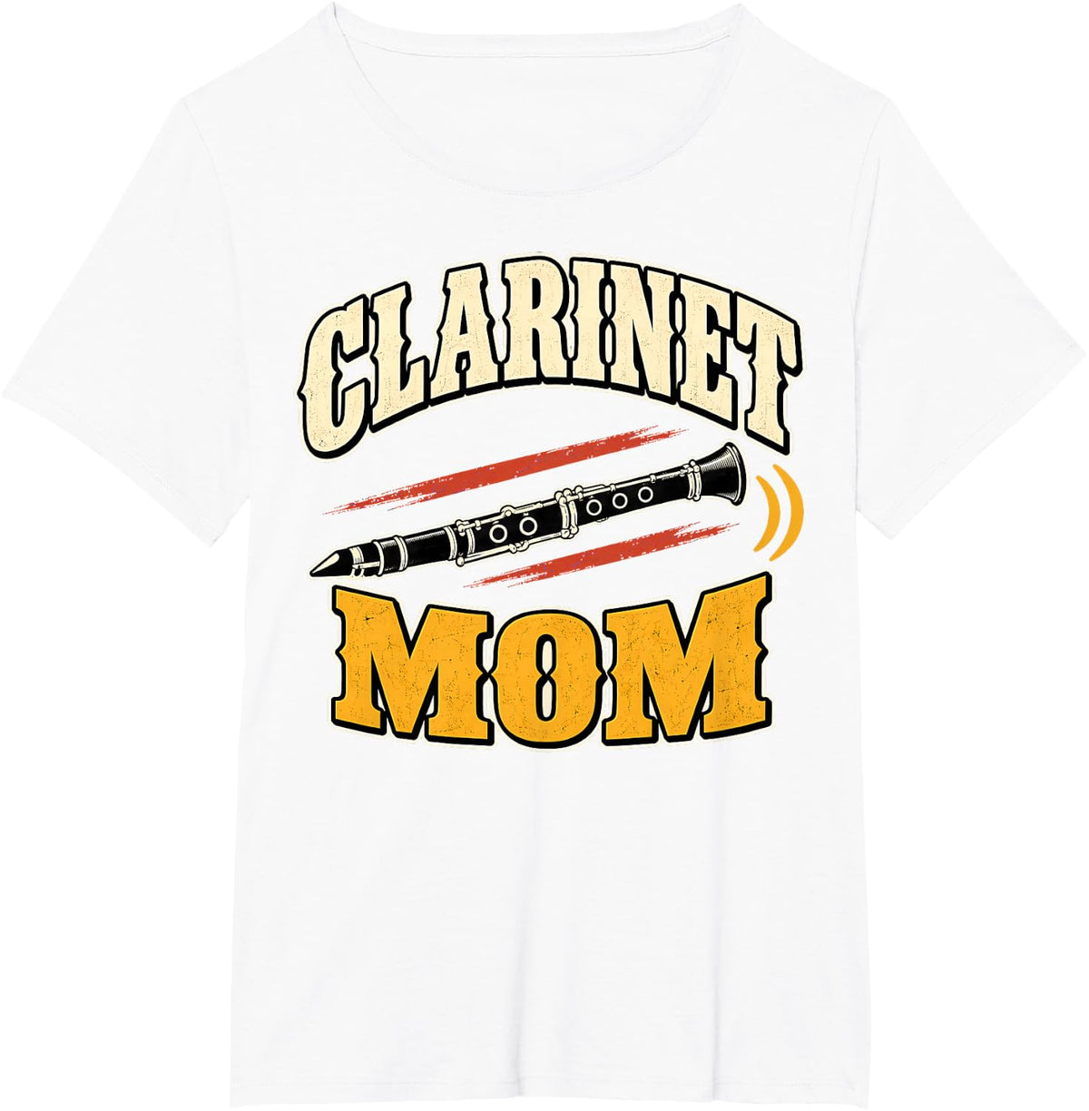 Clarinet Mom Instrument Musician T-Shirt - White