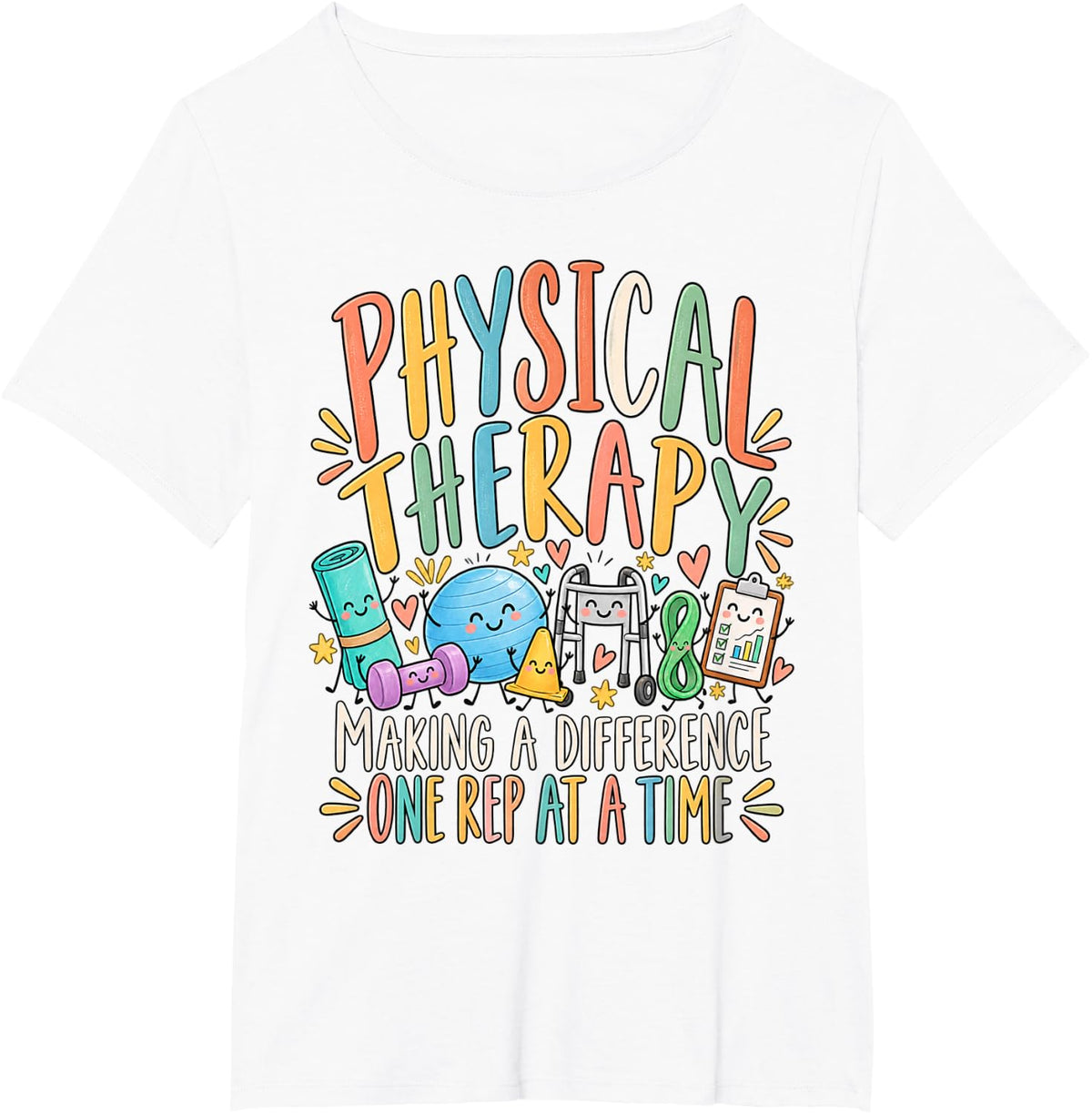 Physical Therapy Shirt Therapist PT Month Making Difference T-Shirt - White