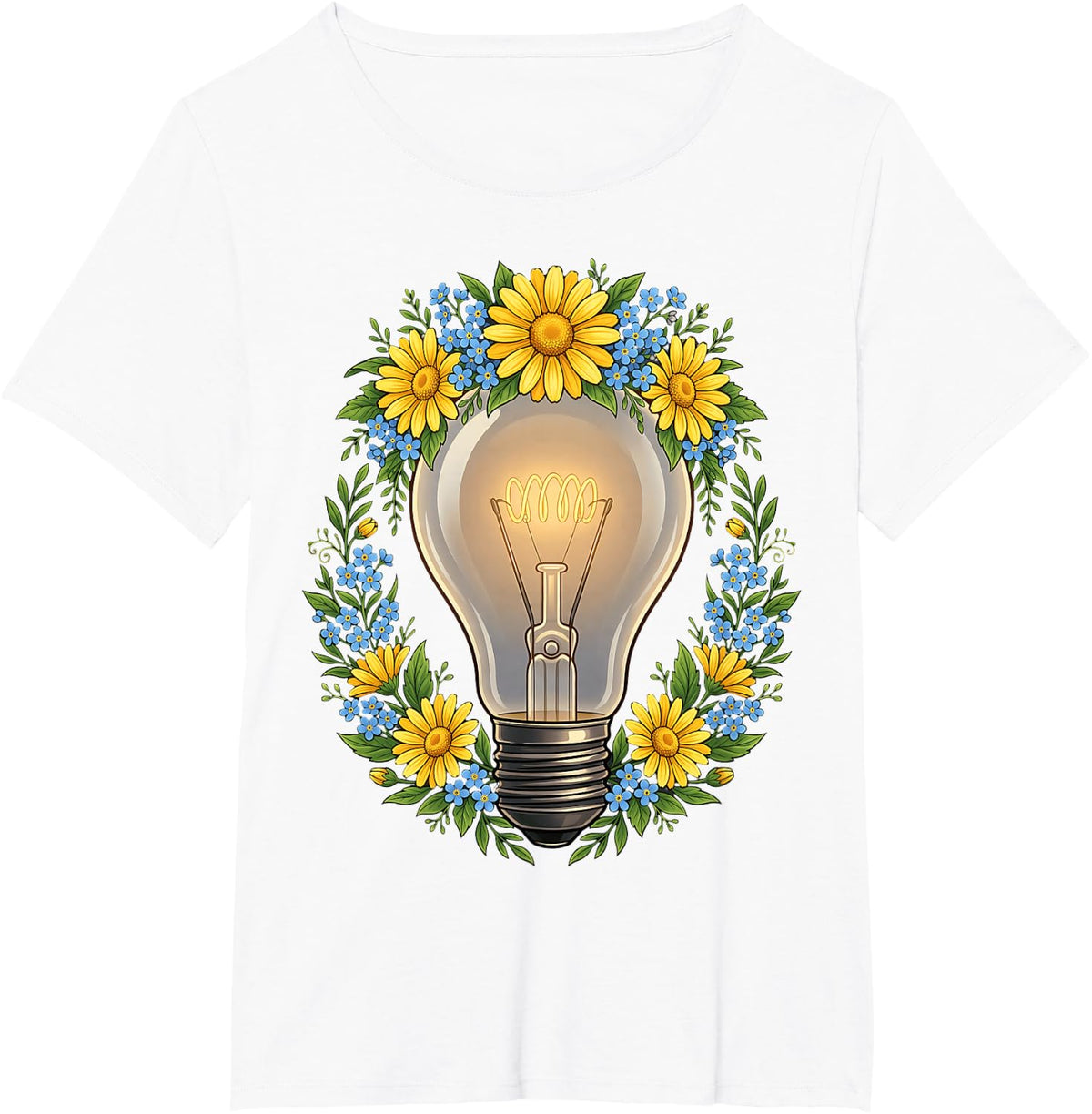 Light Bulb Graphic Electrician Lightbulb T-Shirt - White