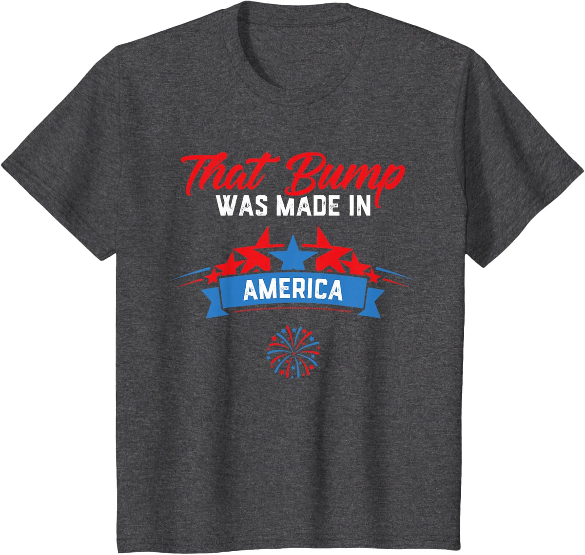 4th of July Pregnancy Announcement Shirt for Dad to Be Men T-Shirt - Dark Heather Grey