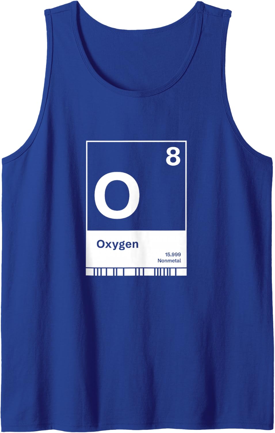 Oxygen with Atomic Emission Spectrum Minimalist Sleeveless Tank Top - Royal Blue