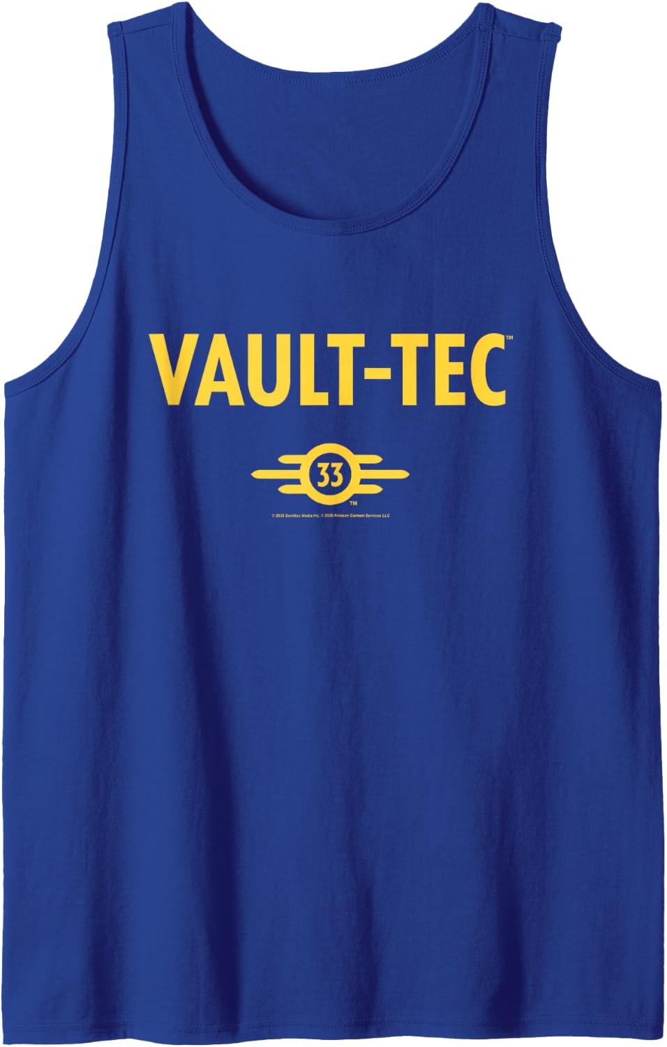 Fallout TV Series Vault-Tec 33 Logo Easy Costume Video Game Tank Top - Royal Blue