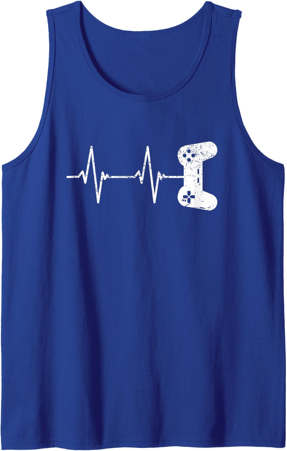 Gamer Heartbeat Long Sleeve Shirt Video Game Lover Gift Sleeveless Tank Top - Royal Blue