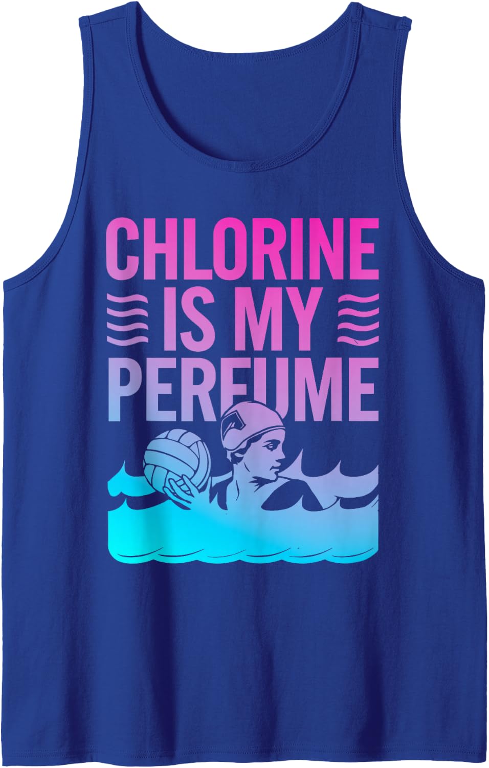 Water Polo Art for Men Women Waterpolo Player Water Polo Tank Top - Royal Blue