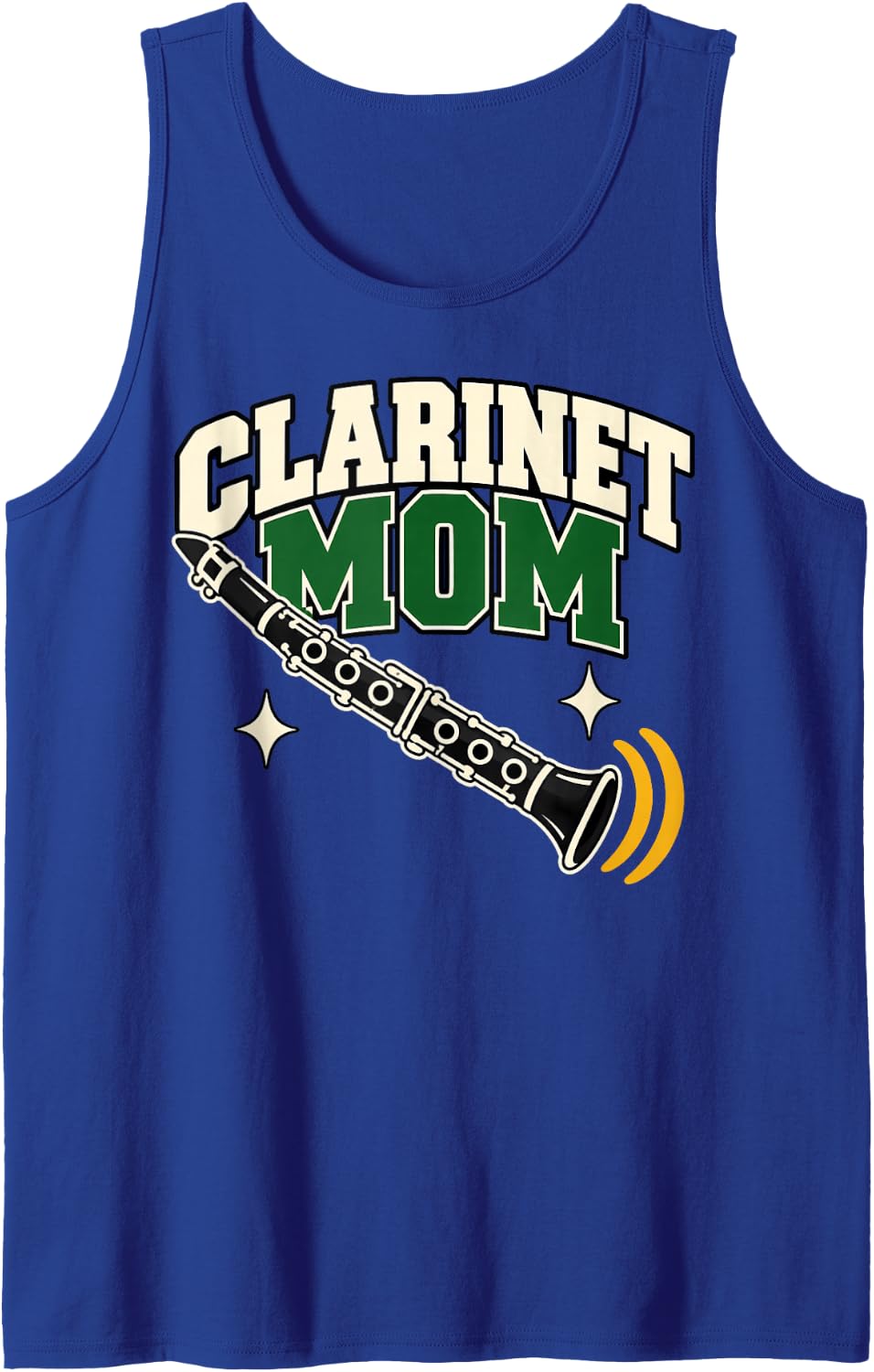 Clarinet Mom Musical Musician Sleeveless Tank Top - Royal Blue