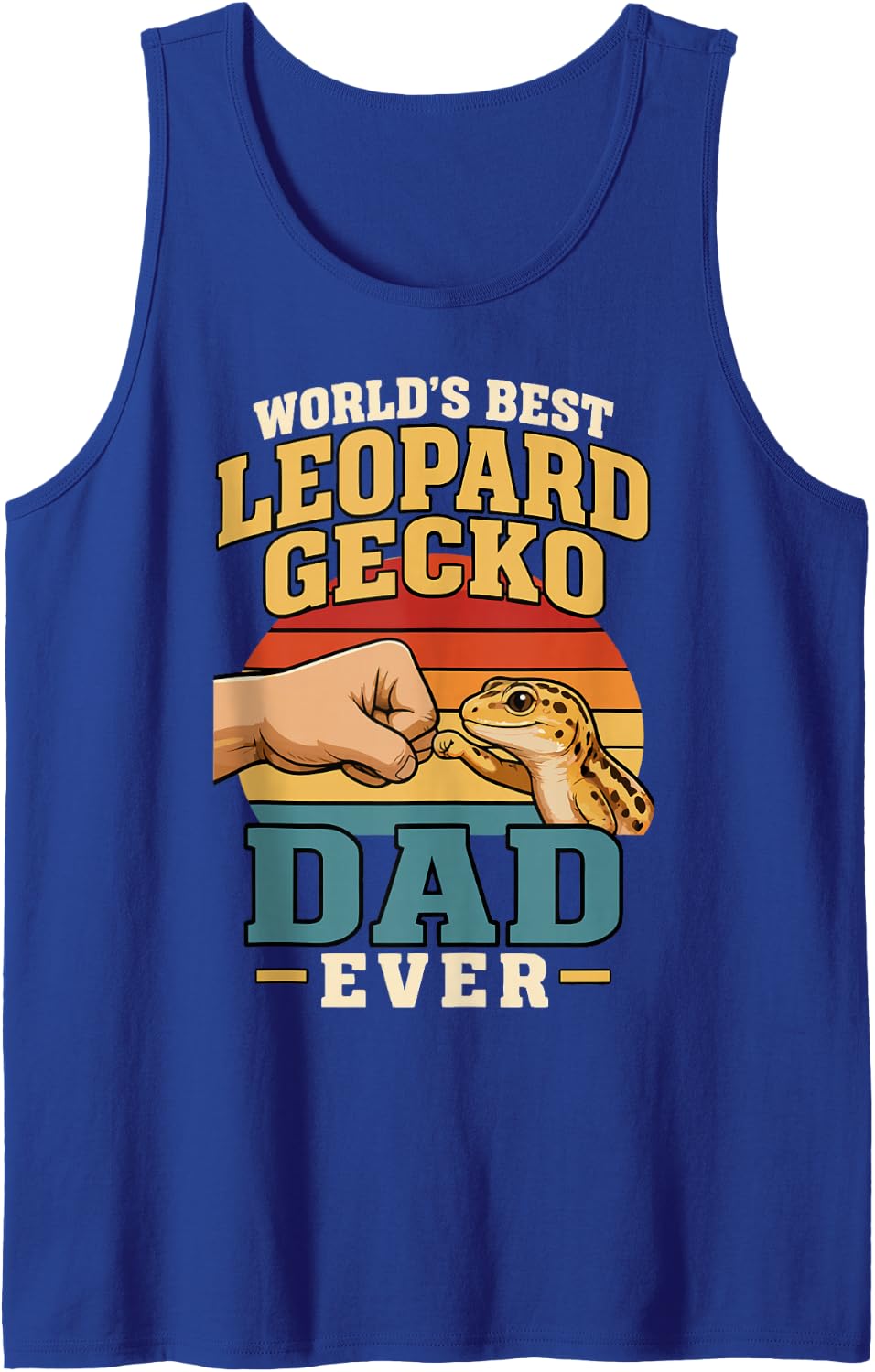 Best Leopard Gecko Dad Lizard Sleeveless Tank Top - Royal Blue
