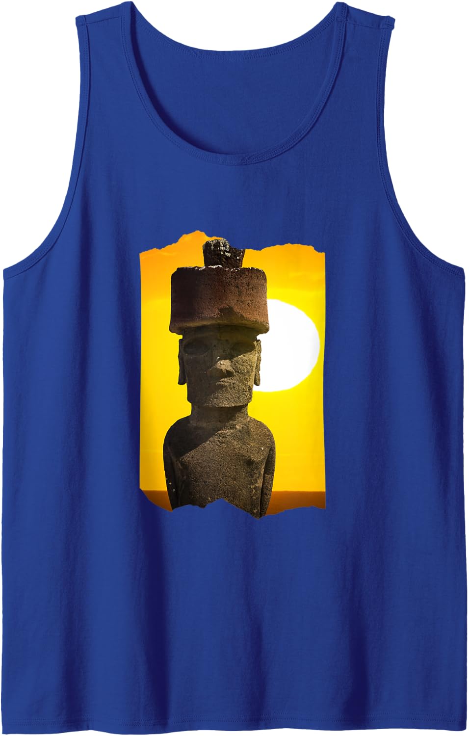 Moai Statue Easter Island Rapa Nui Easter Island Tank Top - Royal Blue