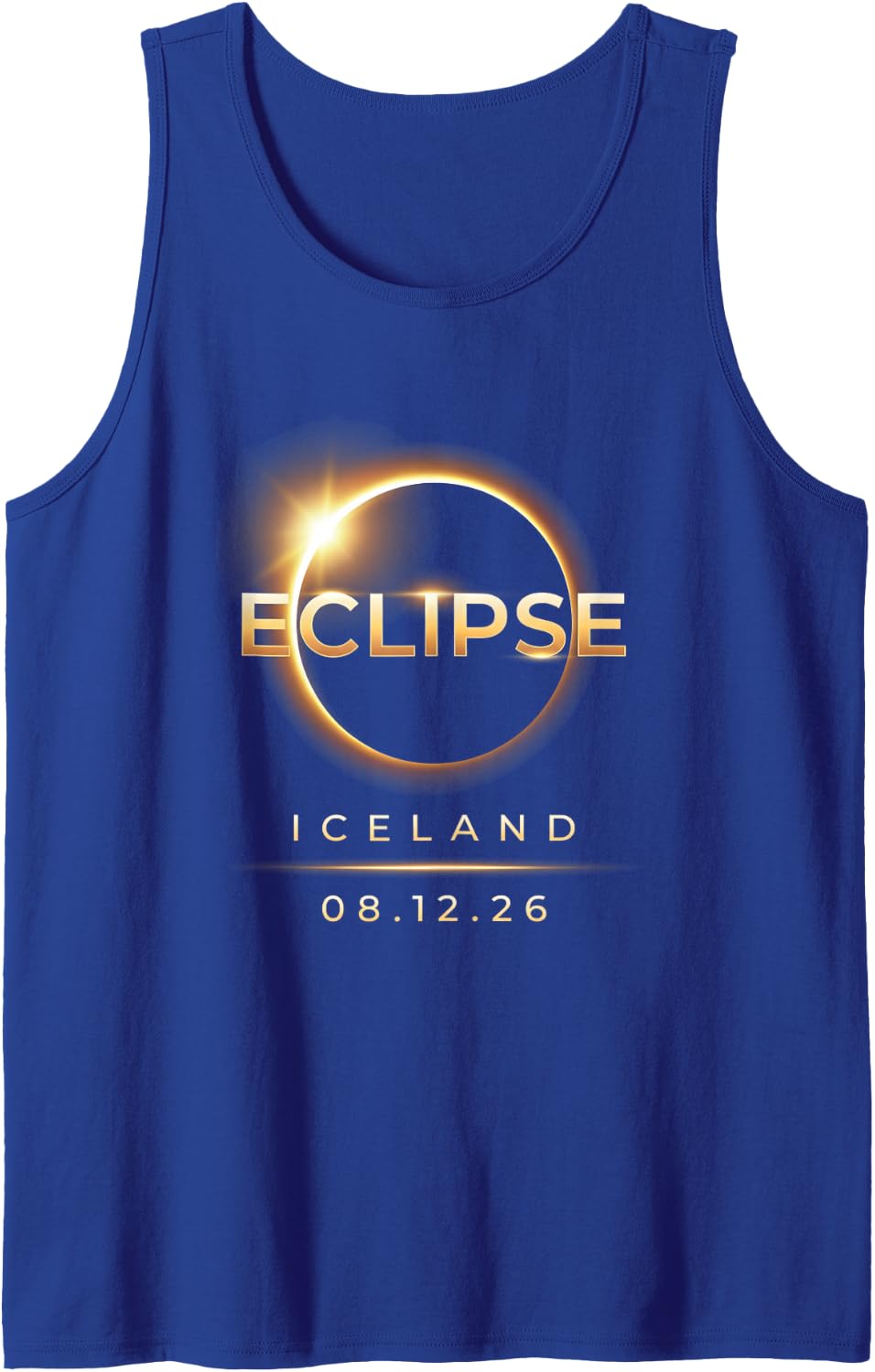 Eclipse Iceland 08.12.26 Totality Astronomy Sleeveless Tank Top - Royal Blue