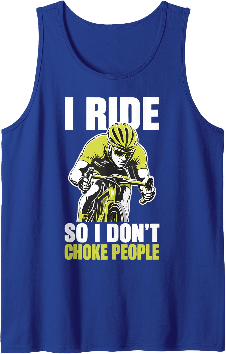 Road Cycling Sarcasm Road Bike Rider Cyclist Sleeveless Tank Top - Royal Blue