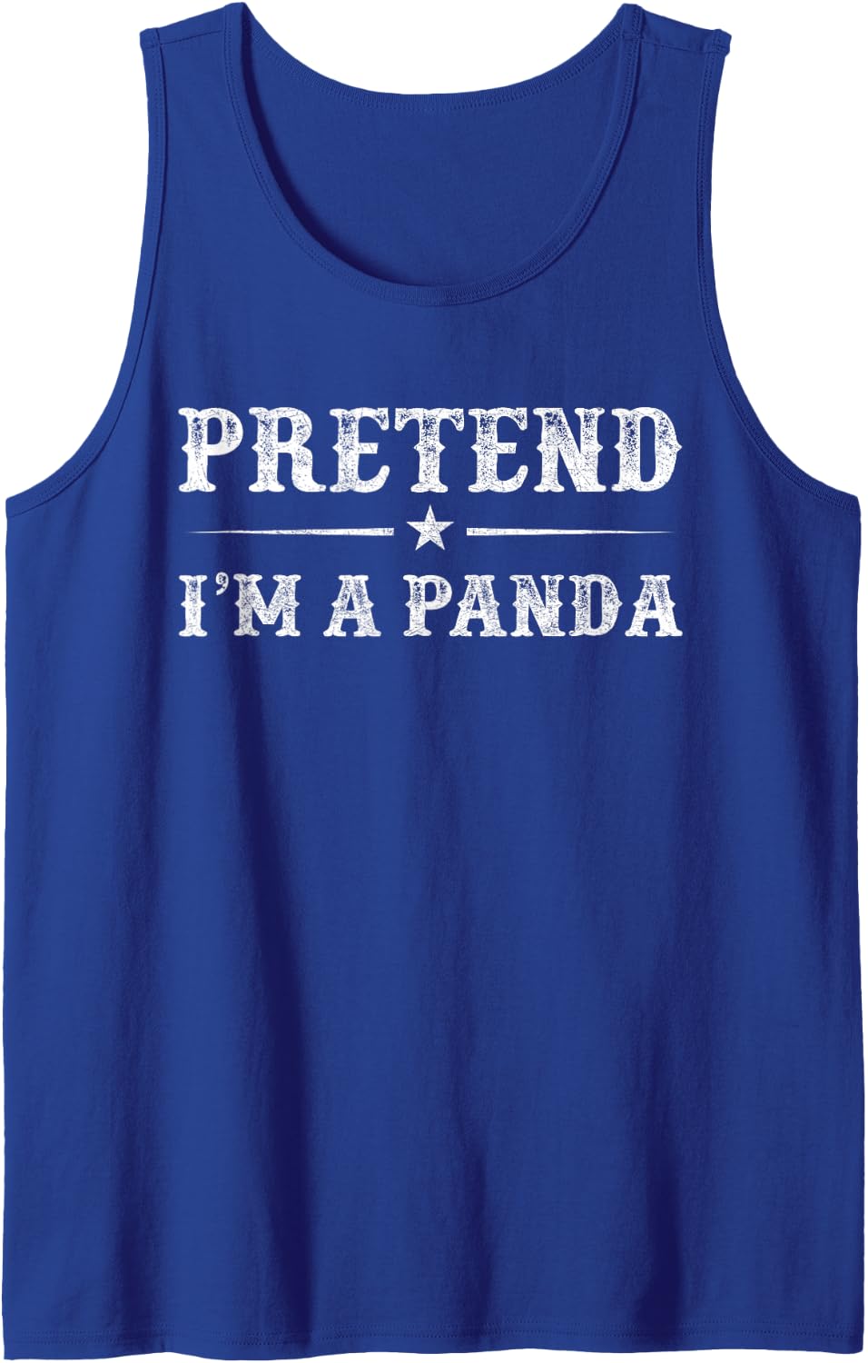 Pretend I'm A Panda Halloween Family Matching Costume Sleeveless Tank Top - Royal Blue