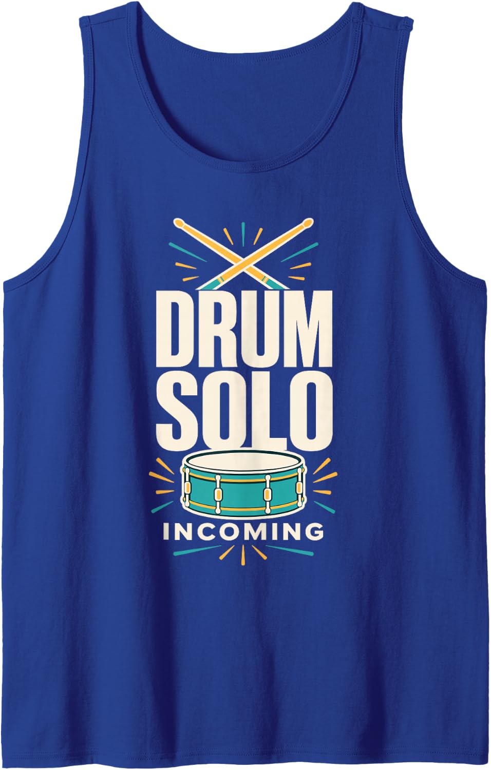 Drum Solo Incoming Drummer Percussion Sleeveless Tank Top - Royal Blue