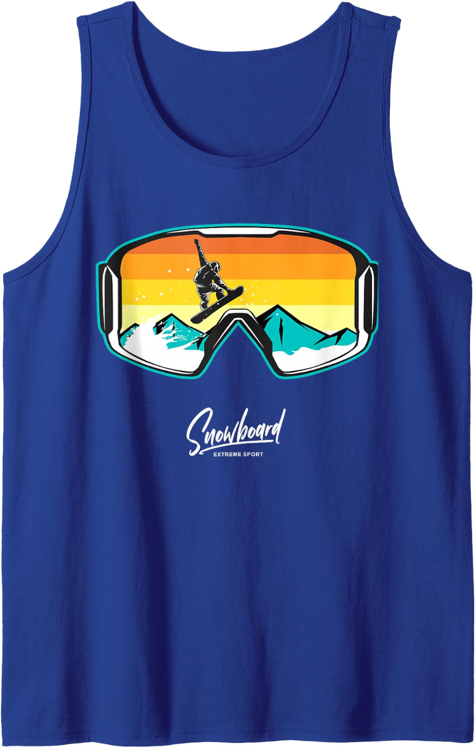 Snowboarder Snow Boarding Snowboarders Sleeveless Tank Top - Royal Blue
