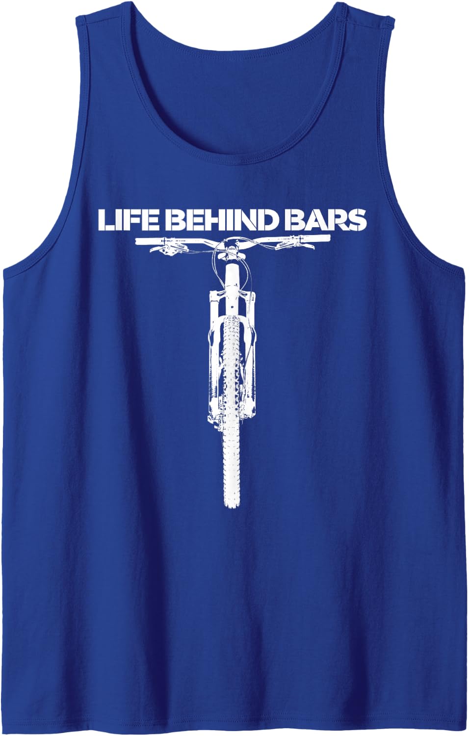 Mountain Bike Cycling MTB Life Behind Bars Sleeveless Tank Top - Royal Blue