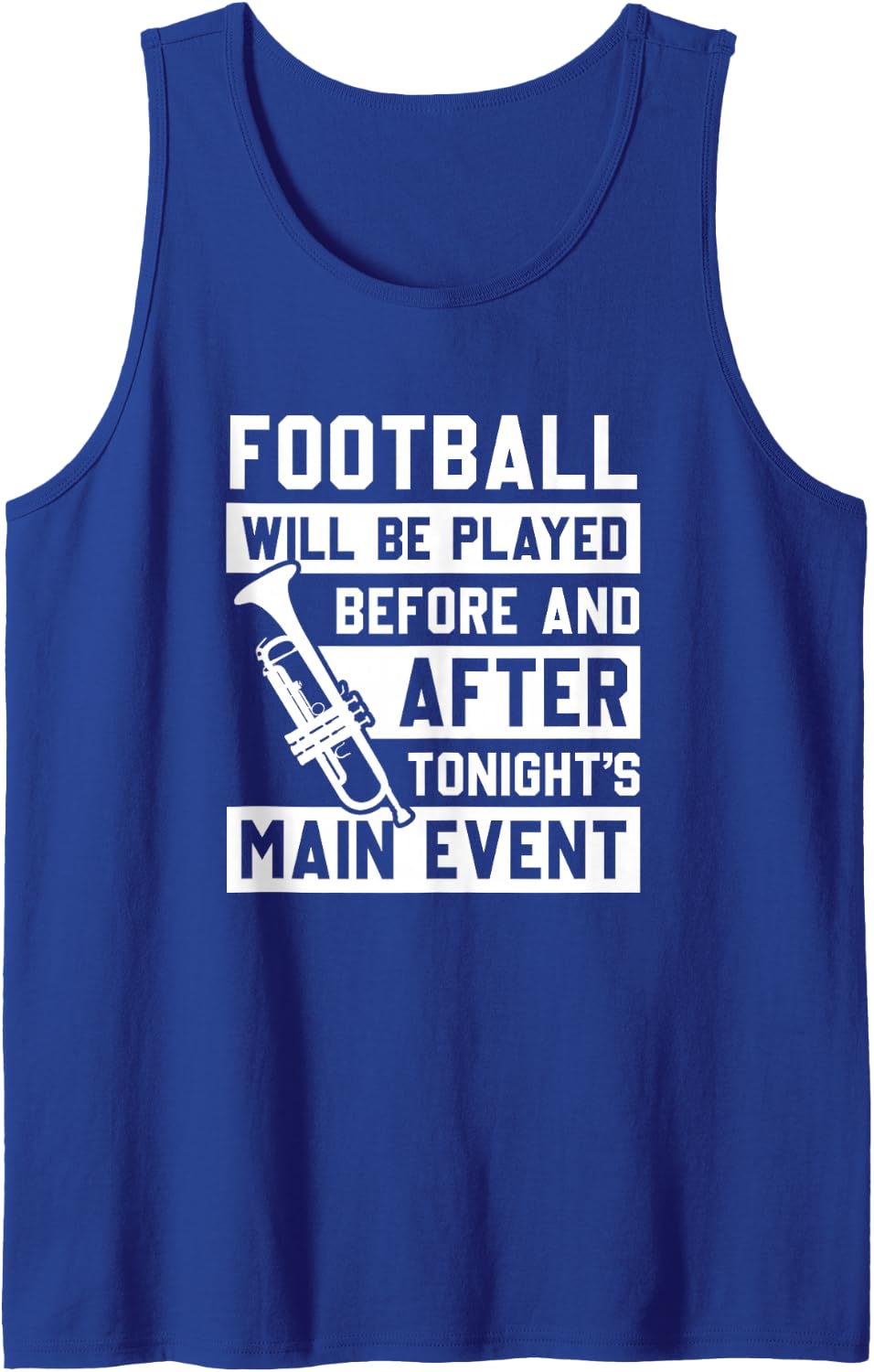 Funny Trumpet Player Marching Band Sleeveless Tank Top - Royal Blue