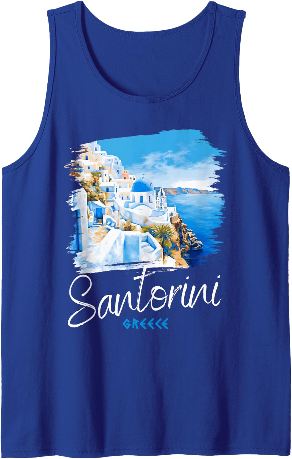 Santorini Greece - Santorini Tank Top - Royal Blue