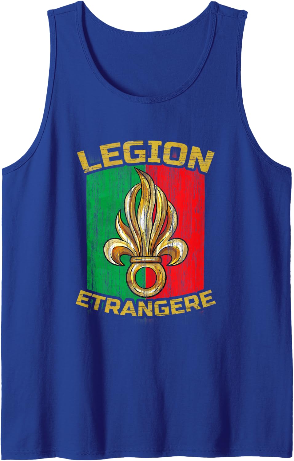 Legion Etrangere French Foreign Legion Crest Tank Top - Royal Blue