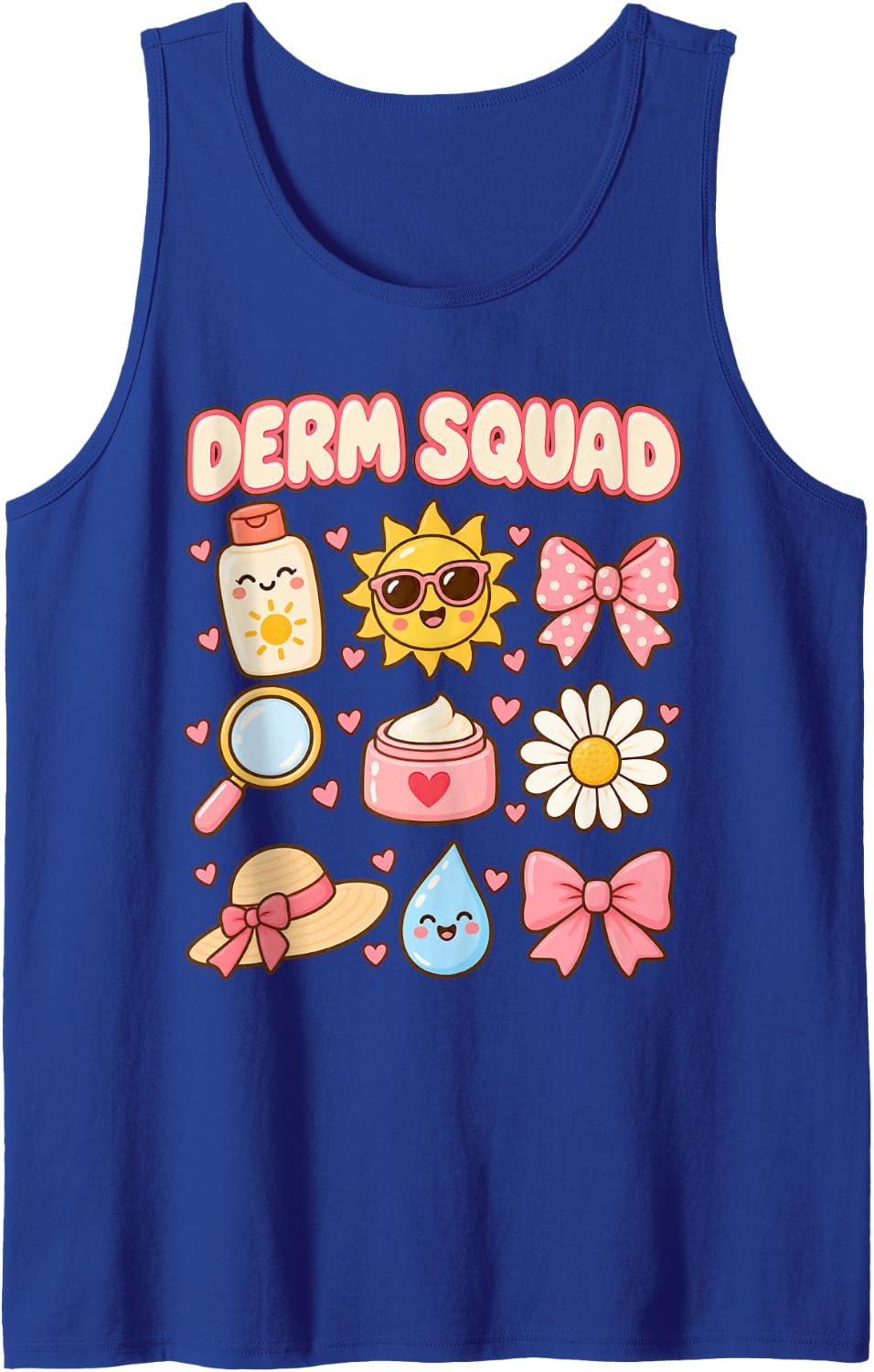 Derm Squad Dermatology Medical Assistant Sleeveless Tank Top - Royal Blue