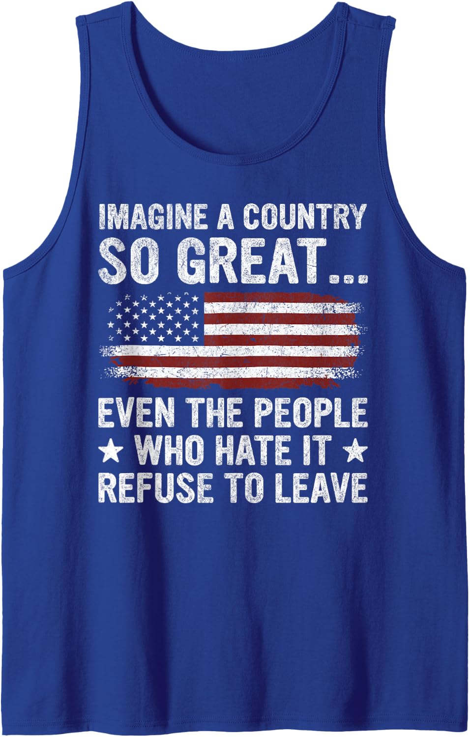 Retro Vintage Imagine A Country So Great Tank Top - Royal Blue