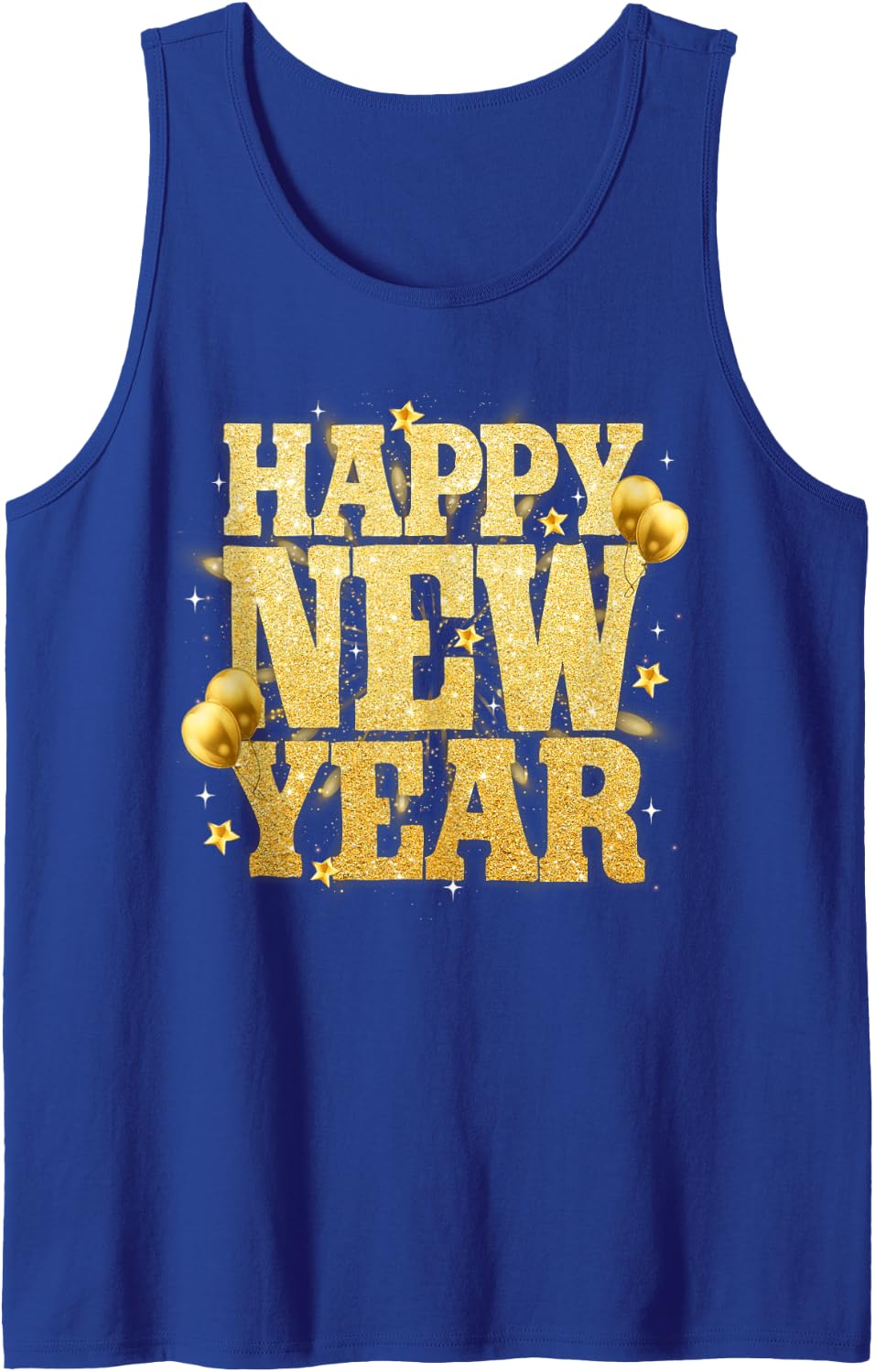 Happy New Year Family Reunion Party New Year Eve Outfit Sleeveless Tank Top - Royal Blue