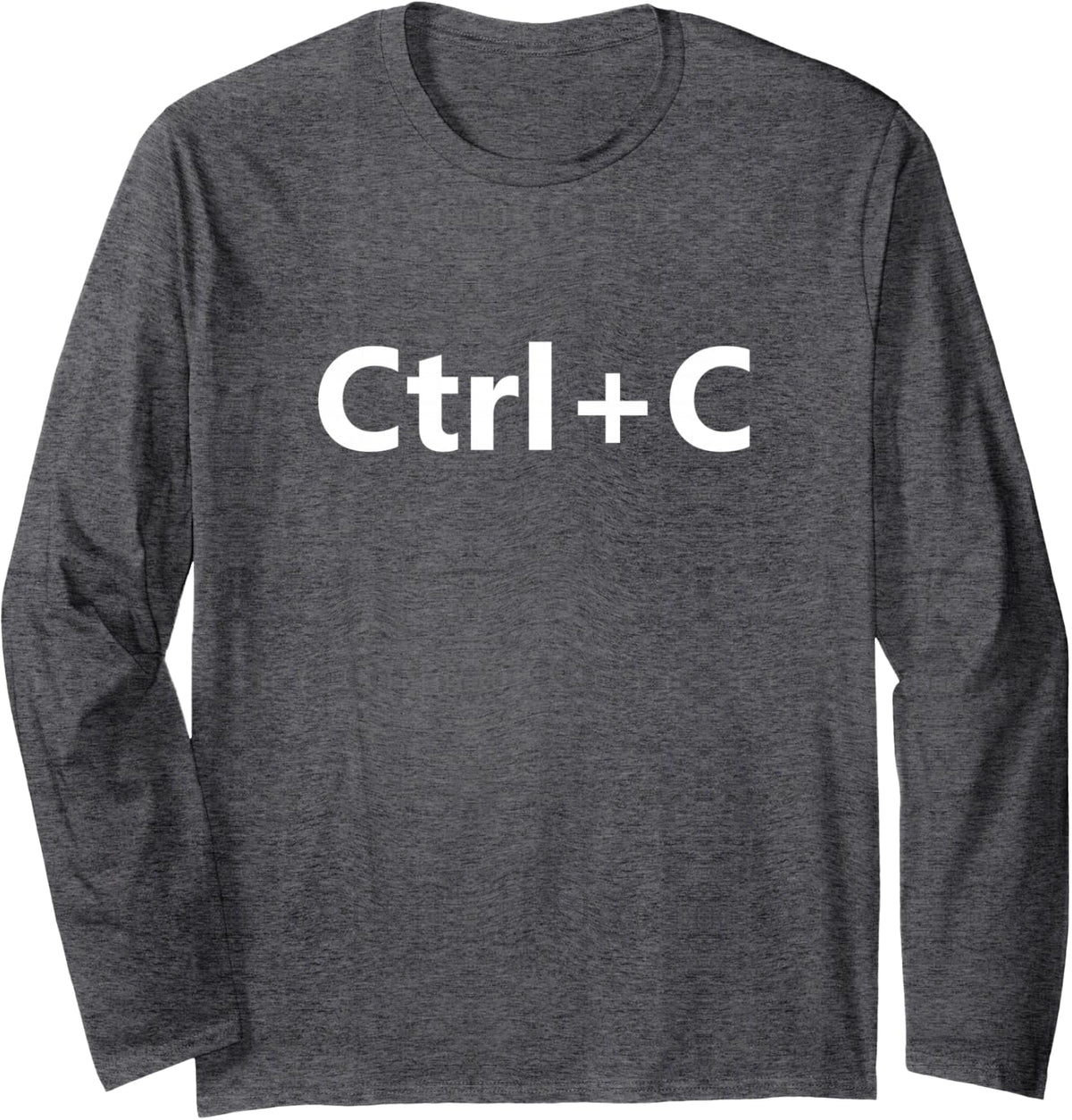 Ctrl C Family Matching Copy Paste Long Sleeve T-Shirt - Adult Unisex Dark Heather Grey