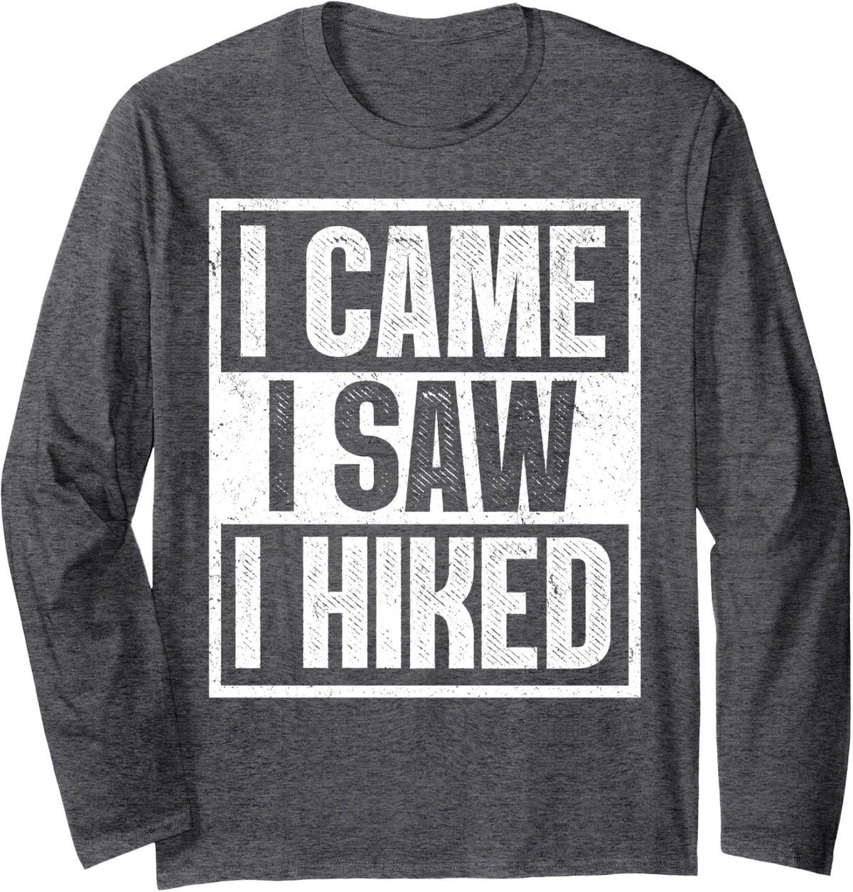 Fitness Hikers Long Sleeve T-Shirt - Adult Unisex Dark Heather Grey