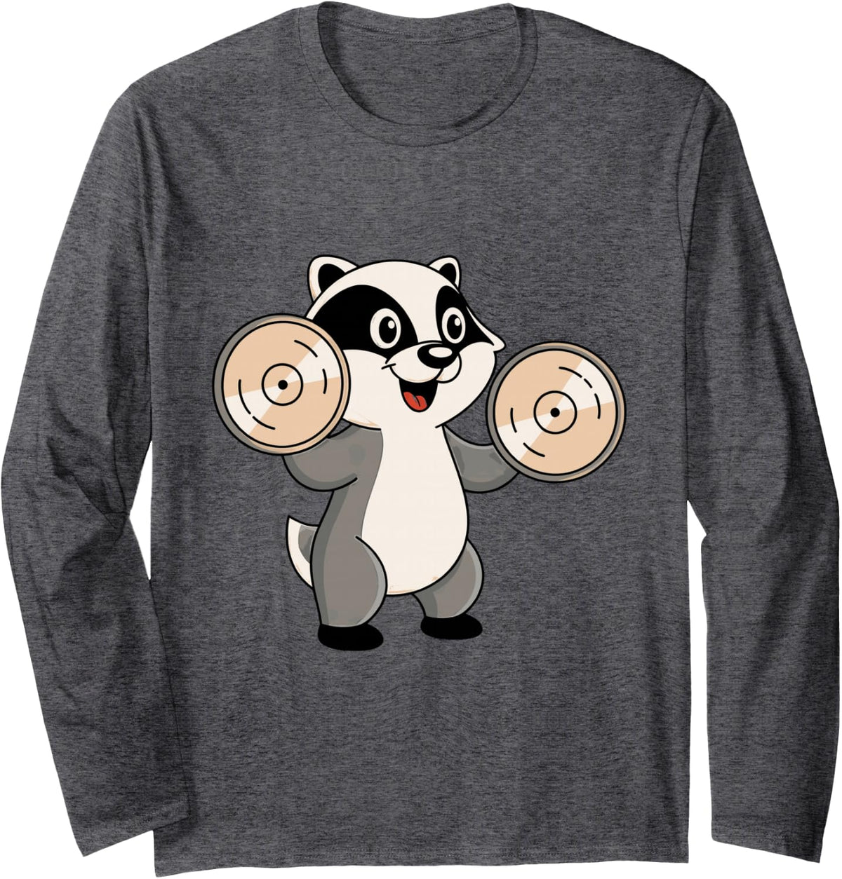 Cymbals Drummer Drumming Cymbals Long Sleeve T-Shirt - Adult Unisex Dark Heather Grey
